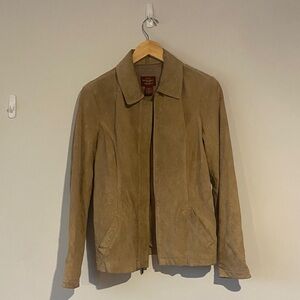 Eddie Bauer Washable Tan Leather Jacket
